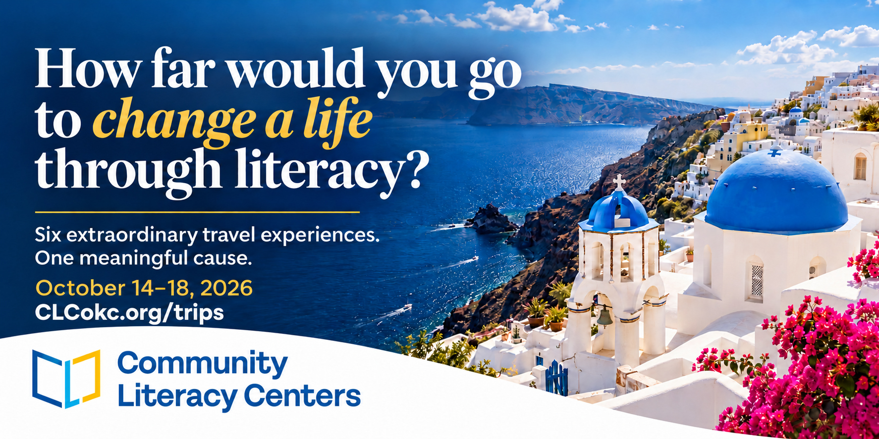 Travel for literacy auction